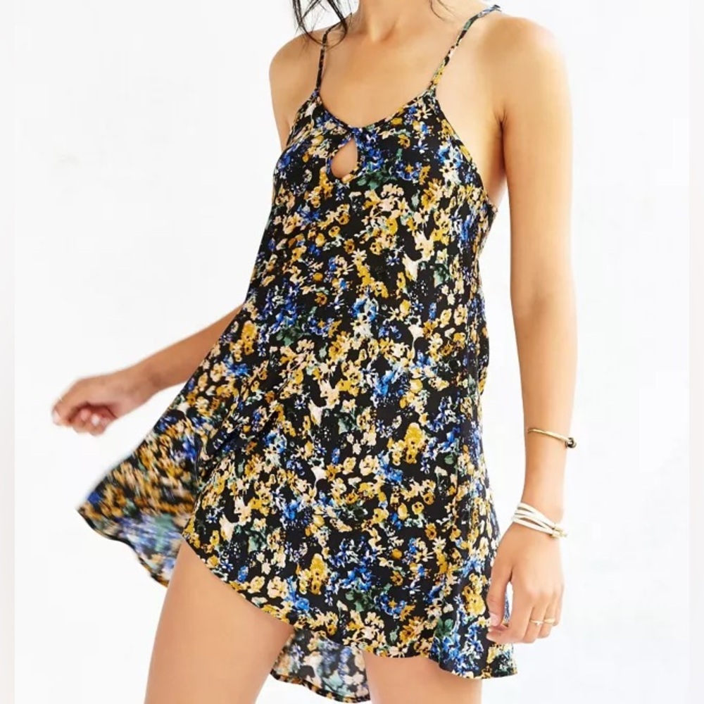 For Love And Lemons Watercolor Floral Mini Dress
